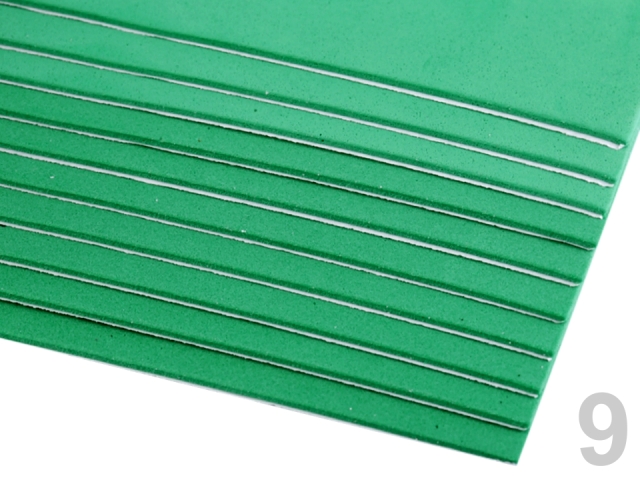 Samolepící pěnová guma Moosgummi 20 x 30 - ks - tmavě zelená