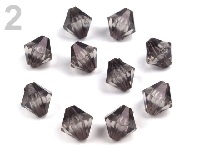 Korálky cínovky 8 x 8 mm - 10 g - černá