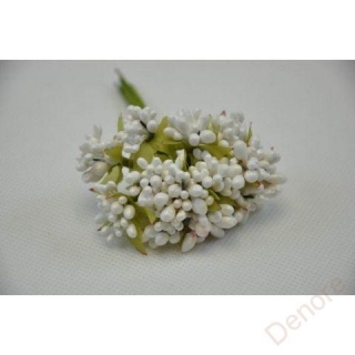 Přízdoba, drobný květ 11 cm - krémová