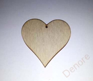 Dřevěné srdce 7 cm bez dírky