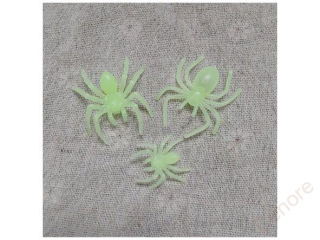 Dekorace, fluorescenční, plast., pavouci TARANTULE, 3.5 x 3.0 x 0.7 cm, 4ks/bal