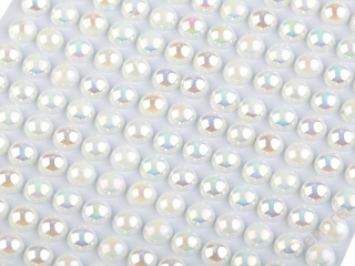 Samolepící perly AB efekt na lepícím proužku 6 mm PERLOVÁ