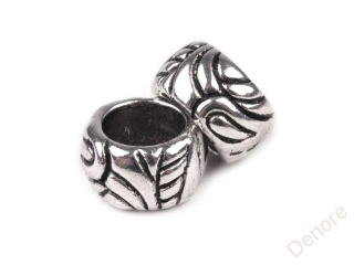 Kovový korálek s velkým průvlekem 6 x 10 mm 
