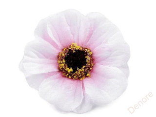Umělý květ čajová růže 50 mm BÍLORŮŽOVÁ