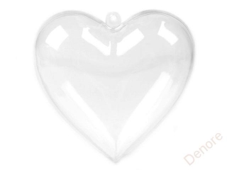 Plastové srdce 10 x 10 cm dvoudílné