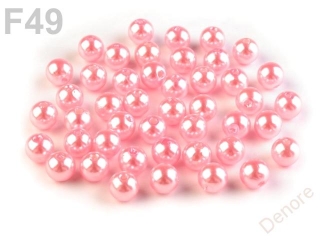 Plastové voskové perly Glance 8 mm 10 g RŮŽOVÁ