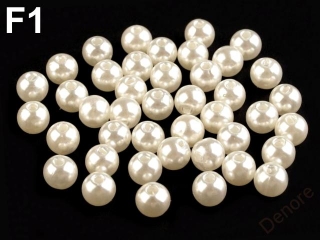 Plastové voskové perly Glance 8 mm 10 g PERLOVÁ