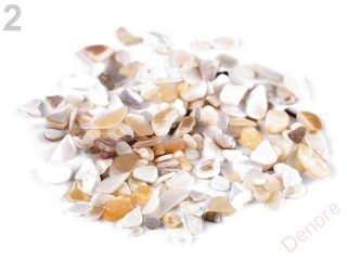 Dekorační perleťové zlomky 25 g - PŘÍRODNÍ