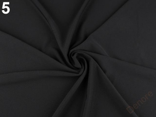 Polyesterový úplet žebrovaný sportovní šíře 150 cm černá