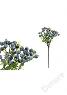 Borůvčí, umělá dekorace, barva modrá 30 cm