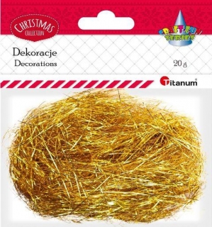 Dekorace, andělské vlasy, 20g ZLATÁ