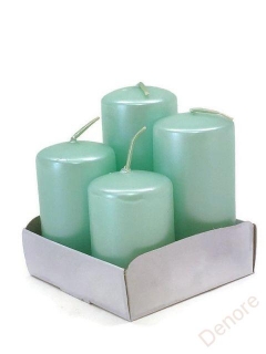 Adventní svíčky postupné metál - máta