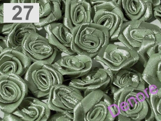 Textilní růžička 13 - 15 mm - oliva 27