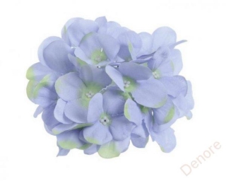 Hortenzie květ 14 cm modrá + zelená
