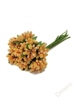 Přízdoba, drobný květ 11 cm - střapatá - ORANŽOVÁ
