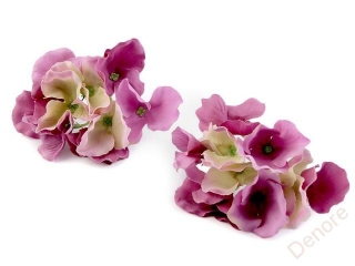 Umělé květy hortenzie - 2 ks - růžová - tmavá