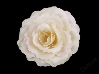 Umělý květ růže 80 mm krémová sv.