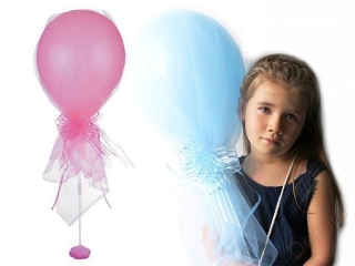 Párty sada - nafukovací balónky s tylem růžová