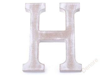Dřevěné písmeno abecedy vintage H