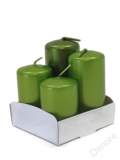 Adventní svíčky postupné metál - oliva