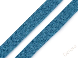 Oděvní šňůra plochá / dutinka šíře 11-15 mm modrá