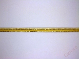 Plátnová stuha s metaloplastem, monofilem a vlascem 10 mm ZLATÁ