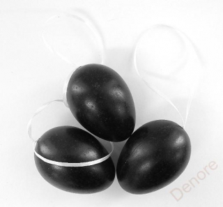 Velikonoční vajíčka černá, 3ks, 8cm