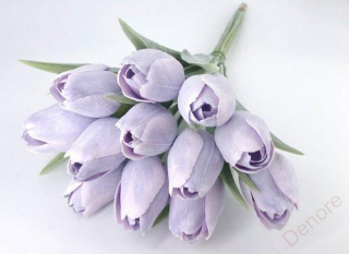 tulipán s listem (6 ks) - lila