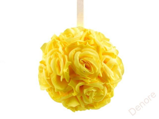 Květinová koule 15 cm žlutá