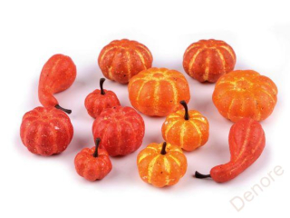 Umělé mini dýně MIX oranžová