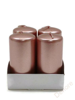 Adventní svíčka metál 40/80 - růžovo-zlatá