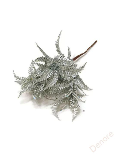 Zápich kapradí - bílá, svazek 24 cm