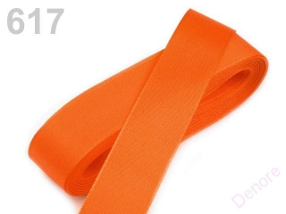Stuha taftová 25 mm - oranžová