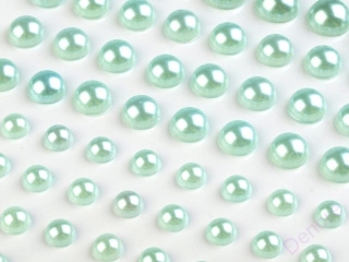 Samolepící perly 6-12 mm - zelenkavá