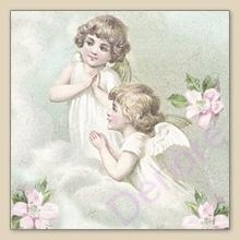 Ubrousek 799 vintage andělé modlící se