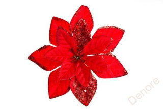 Vánoční hvězda 15 cm - červená