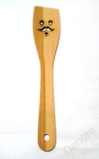 Dřevěná vařečka lopatka - knír