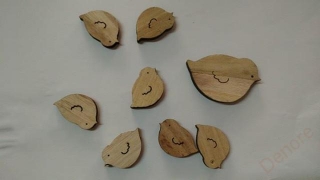 Dřevěné KUŘÁTKO mix velikostí 3,5 - 5,5 cm