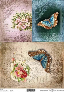 Papír soft A4 pro tvoření - Motýli