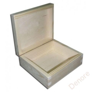 Dřevěná krabička s víkem 190 x 168 mm
