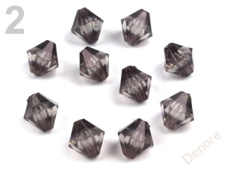 Korálky cínovky 8 x 8 mm - 10 g - černá